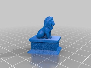 éblouissante lion de la tuile 3d l'impression 3d print model - Mito3D