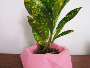 crystalline plant pot decor flower gardening geometric open design planter spring 3d print model - Mito3D
