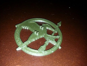 mockingjay pin thicker clips costume hunger games 3d print model - Mito3D