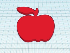 flache apple andere 3d print model - Mito3D