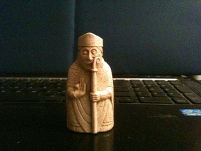 lewis chessmen bishop chess 3d print model - Mito3D