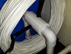 spool core 34 pvc pipe holder 3d printer accessories air filament ultimaker 3d print model - Mito3D