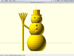 winter snowman 3d printing 3d print model - Mito3D
