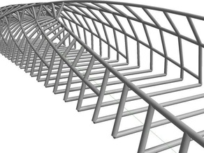 helix bridge des bâtiments structures 3d print model - Mito3D