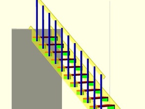 escadas celeiro edifícios estruturas 3d print model - Mito3D