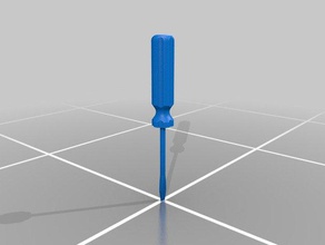 screwdriver straight blade hand tools handle 3d print model - Mito3D