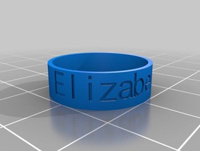 elizabeth &lt3 ring rings customized 3d print model - Mito3D