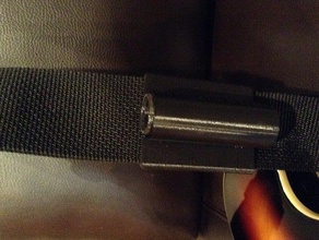 guitar strap mounted slide holder 22mm od music 3d print model - Mito3D