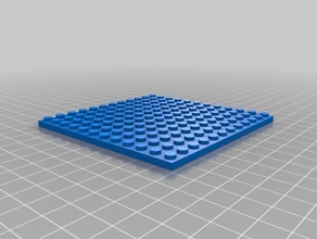 my customized parametric lego brick 12x12 toy game accessories 3d print model - Mito3D