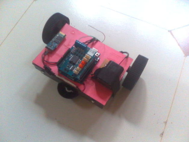 bluetooth controlled car robotics 3D print model - Mito3D