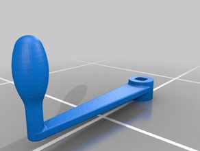 square drive hand crank parts handle handles machine tools 3d print model - Mito3D