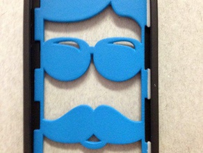 fraemesopen mustache iphone 55s case mobile 3d print model - Mito3D