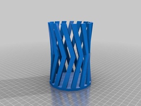 masaüstü tutucu 3d baskı serin yeni kalem spiral uzun boylu vazo 3d print model - Mito3D