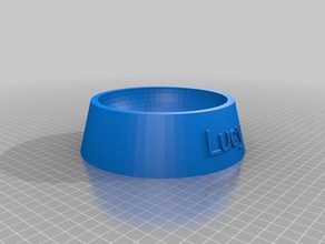 lucy dog bowl pets customized 3d print model - Mito3D
