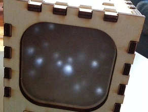 mini star-light decor cube lasercut starlight stars 3d print model - Mito3D