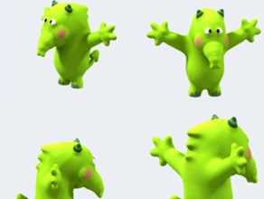 fredfredburger modelos billyandmandy de dibujos animados cartoon network el elefante figura monstruo 3d print model - Mito3D
