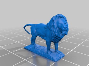 lion art institute chicago scans replicas 123d catch animal captured edward kemeys futuremuseum sculpture statue 3d print model - Mito3D