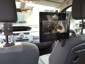 ipad backseat cinema tablet 3d accessories car holder mount sketchup 3d print model - Mito3D
