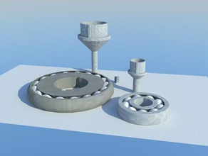 rolamentos 3d impressão bolas círculo personalizado roda 3d print model - Mito3D