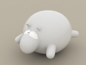 fat sheep animals 3d print model - Mito3D