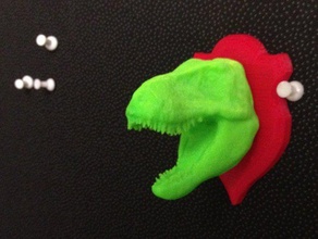 mounted t-rex head trophy scans replicas dinosaur 3d print model - Mito3D