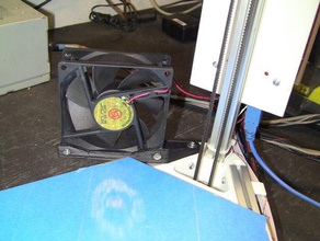 kossel mini 80 mm fan braketi soğutma yatak 3d yazıcı aksesuarlar colling 3d print model - Mito3D