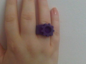 remixed gear ring jewelry 3d print model - Mito3D
