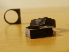 blok yüzüğü kaplı diğer geometrik mens takı 3d bit atom makeentry shapeways 3d print model - Mito3D