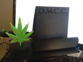 oregon de cannabis médical la clinique carte d'affaires stand bureau abs feuille marijuana papabur pot les mauvaises herbes 3d print model - Mito3D