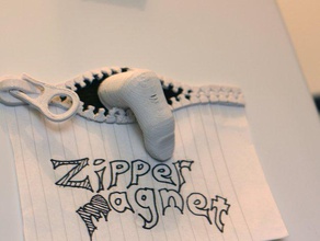zipper magnet organization finger halloween hand metal note refrigerator reminder 3d print model - Mito3D