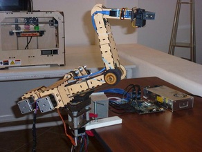 botomaton 4-axe de bras robot prototype la robotique armatron l'automatisation cnc l'électronique découpé au laser coupeur multi-axe des robots terminator outils bois 3d print model - Mito3D