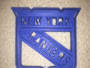 new york rangers logo sport outdoors hockey nyr puck stanley cup 3d print model - Mito3D