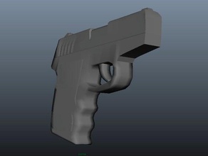 simple arme de poing 9mm accessoires jeu beretta 3d print model - Mito3D