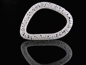 rivulet bangle bracelets 3d hyphae jewelry sls 3d print model - Mito3D