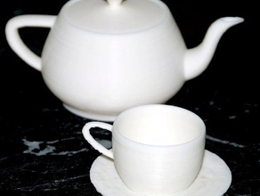 utah tea cup saucer scans replicas 3d print model - Mito3D