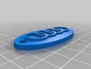 audi personalizado personalizador de anel chave chaveiros 3d print model - Mito3D