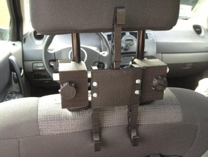 ipad backseat cinema single seat tablet 3d accessories car holder mount sketchup useful 3d print model - Mito3D