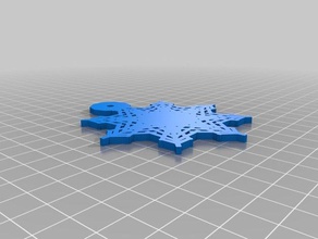 11 pointy snowflake ornament other customized 3d print model - Mito3D