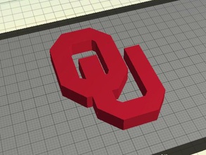 oklahoma university logo v1 sport outdoors football sooners 3d print model - Mito3D