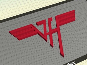 vanhalen logo işaretler logoları 70 metal oklahoma ou Kaya Üniversitesi van halen'ı 3d print model - Mito3D