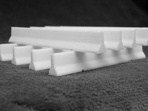 jersey barrier buildings structures ho scale model trains 3d print model - Mito3D