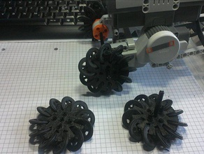 wheel mecanum diy 3mm lego roller tom wow im so talented 3d print model - Mito3D