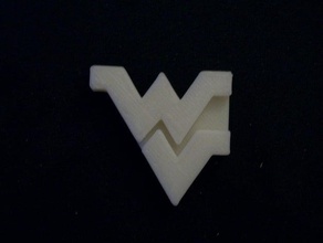 west virginia university logo keychains 3d print model - Mito3D
