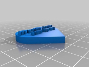 meu personalizados coração mensagem 3d print model - Mito3D