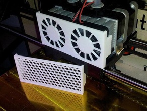duplicador de extrusora protetor do ventilador 3d a impressora os acessórios atualização 3d print model - Mito3D