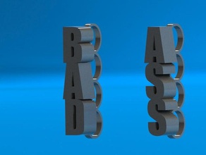 bad ass brass knuckles interactive art 3d print model - Mito3D