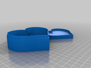 deep heart box containers customized 3d print model - Mito3D