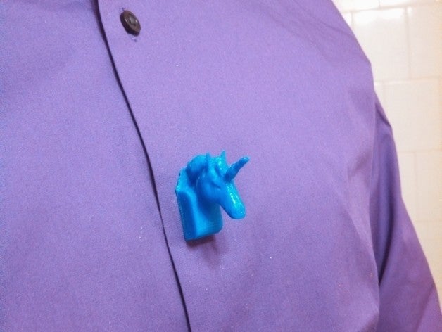 unicorn slide-on button cover magic only away 3d printing cufflink shirt 3D print model - Mito3D