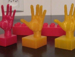 mão duplo compatível com o bloco outros lego 3d print model - Mito3D