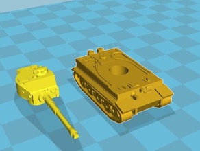 tiger tank alevler savaş 3d baskı wargames 3d print model - Mito3D